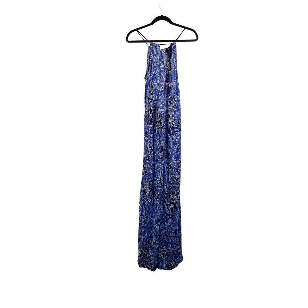 Lucky Brand women’s blue maxi tassel front dress size medium ￼